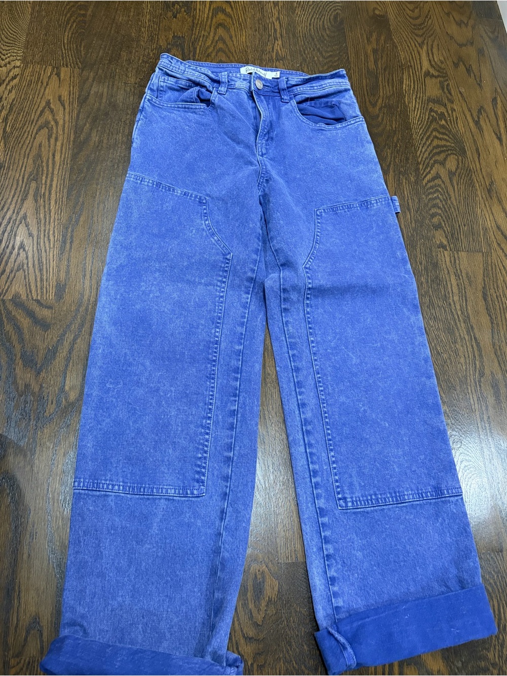 Rachel Antonoff Vibrant Blue Wide-Leg Denim Jeans
